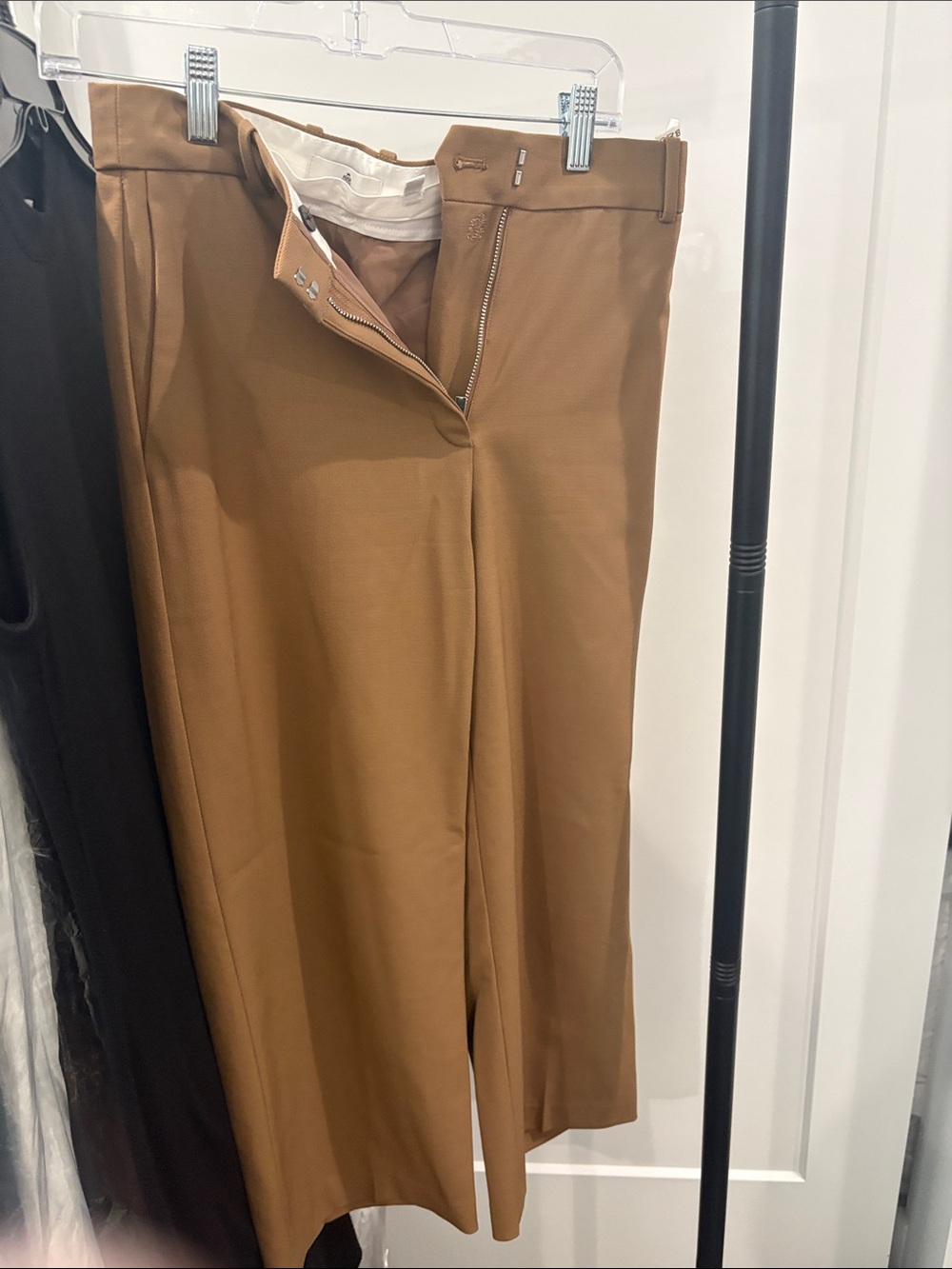 Babaton Brown Tailored Wide-Leg Trousers